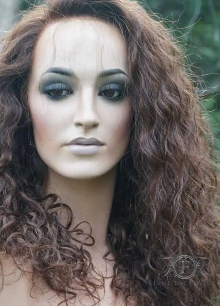 Handtied Human Hair Wig Wavy Wig