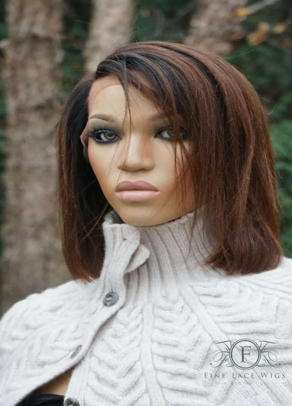 Mid Length Bob Style African American Wigs for Cancer Patients