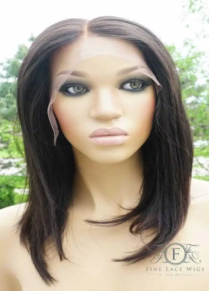 Blonde Alopecia Human hair Wig Natural wigs with silicone for alopecia