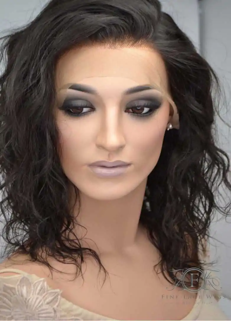 Wavy Human Hair Full lace wig