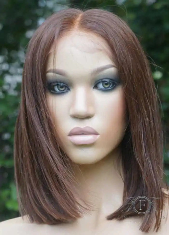 Blunt Bob Wig for Alopecia Areata Fine Lace