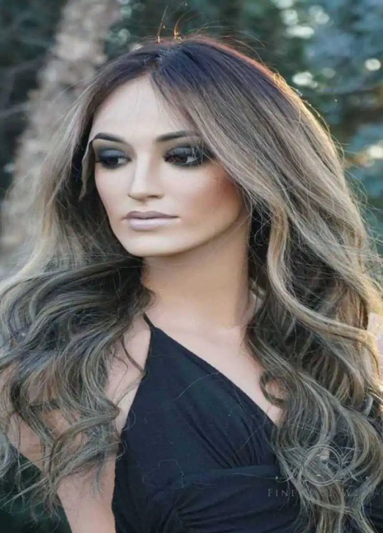 Balayage Natural Looking Wig For Alopecia Fine Lace Wigs