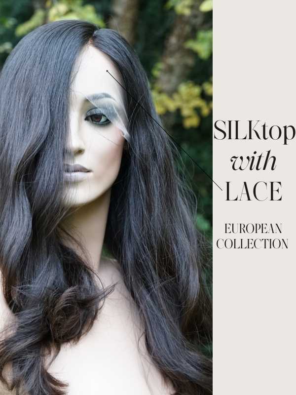 Silk top Wig with Lace at the Hairline