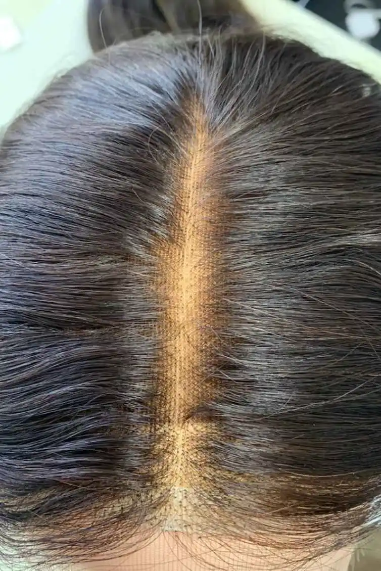 Top View of High Definition Wig
